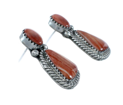 Oyster Shell Genuine Sterling Silver Navajo Post Earrings JX130964